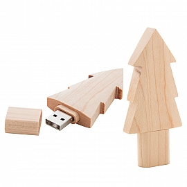 Stick USB din lemn cu forma de brad - AP897088