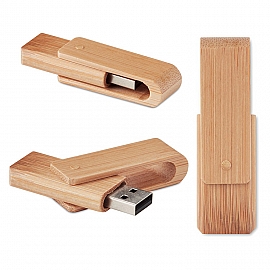 Stick USB din lemn de bambus cu capacitate de 16 Gb - MO1202