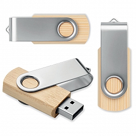 Stick USB din lemn si metal cu capacitate de 16 Gb - MO6898