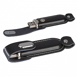 Stick USB cu elemente din piele naturala - 22489