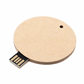 Stick USB ecologice rotund din carton presat - CM1328